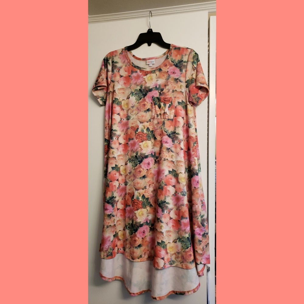 Lularoe Carly Small Floral Pink